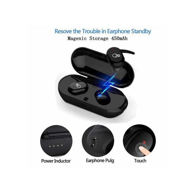 Y30 Wireless Headphones Bluetooth Touch Control Sport Headset Waterproof Microphone Music Earphones Works On All Smartphones