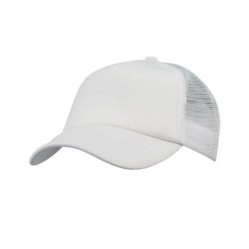 White Trucker Face Cap