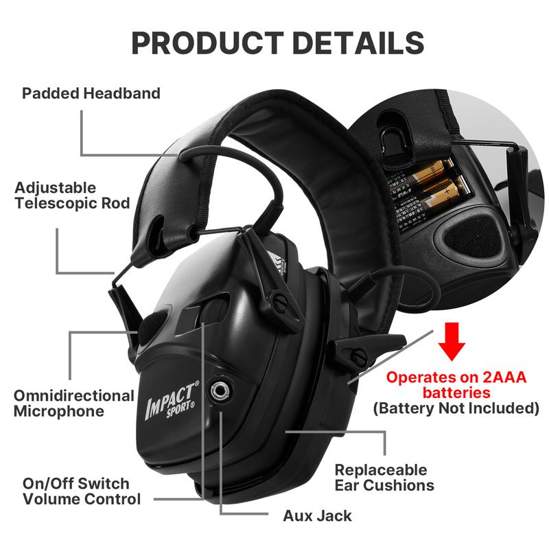 Earmuffs for noise reduction and hearing protection Earplugs
