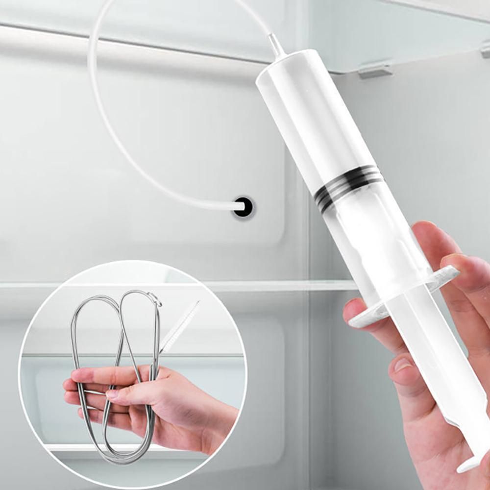 5pcs Refrigerator Drainage Hole Unblocker Fridge Cleaner Refrigerator Cleaning Dredge Tools Set Refrigerator Wash Dredge Suction Hose Brush Kit
