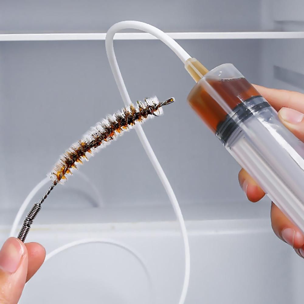 5pcs Refrigerator Drainage Hole Unblocker Fridge Cleaner Refrigerator Cleaning Dredge Tools Set Refrigerator Wash Dredge Suction Hose Brush Kit