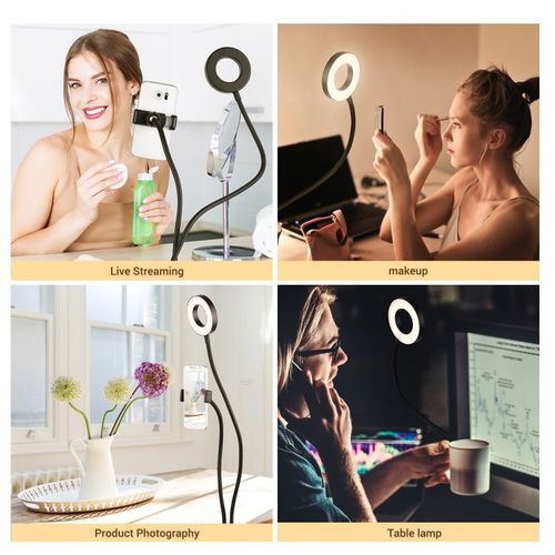 Ring Light Table Flexible Makeup RingLight With Phone Holder