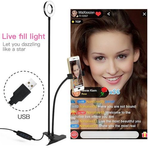 Ring Light Table Flexible Makeup RingLight With Phone Holder
