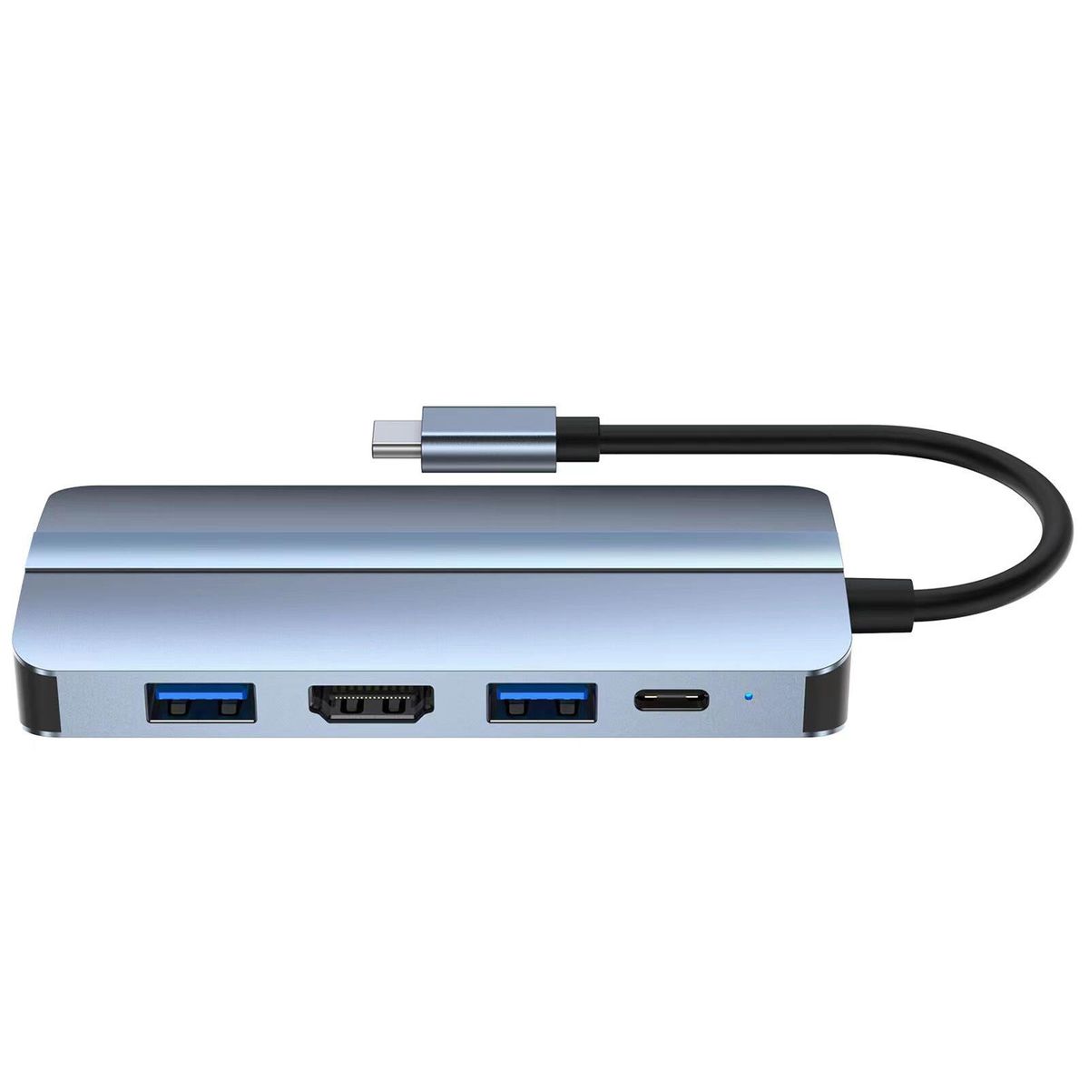 2205 USB C Hub Adapter 8-in-1 Type C Docking Station with 4K H*M*+USB3.0+USB2.0*2+87W PD+RJ45+SD/TF Card Readers for Laptops Tablets Smartphones with Type C Port