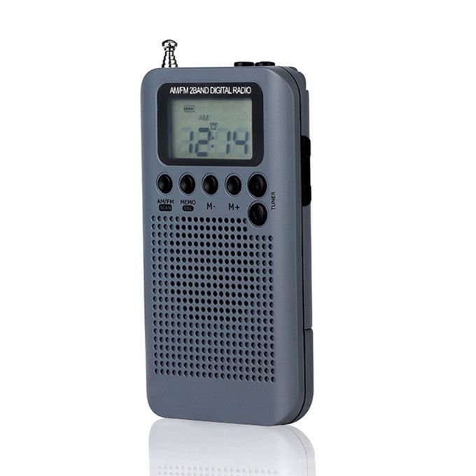 HRD-104 Portable AM/ FM Stereo Radio Pocket 2-Band Digital