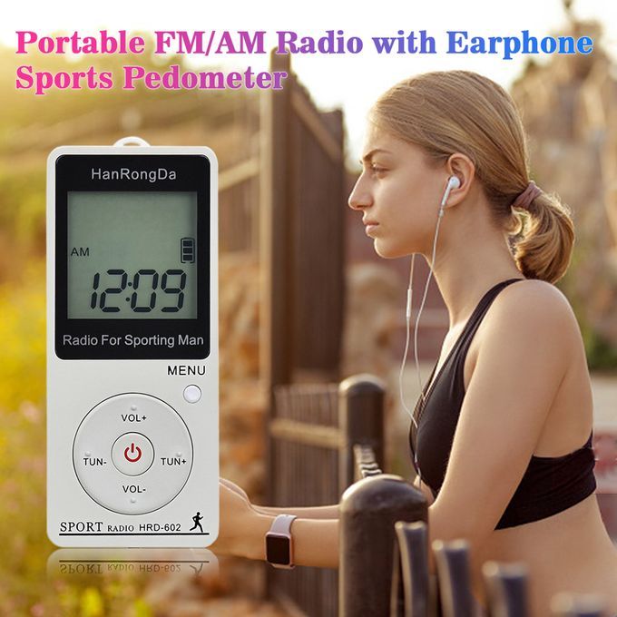 HRD-602 Portable Radio Receiver FM/AM Radio LCD Display