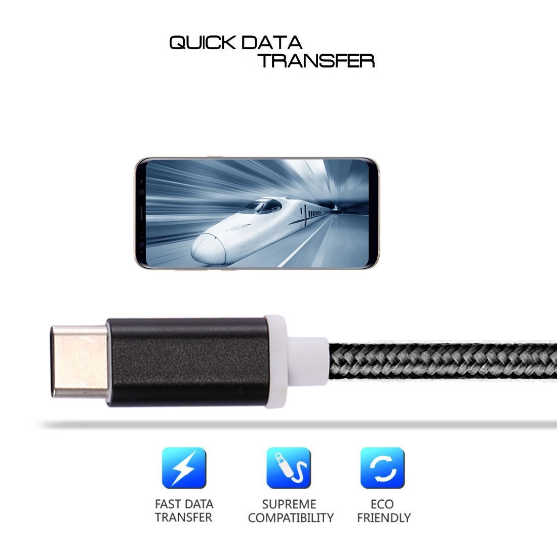 3.5mm USB-C / Type-C Male To Female Weave Audio Adapter