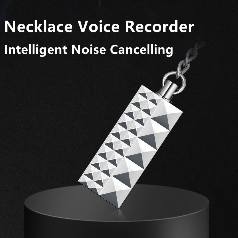 Mini Digtal Voice Recorder Necklace Activated Secret Micro Dictaphone MP3 Player Professional Noise