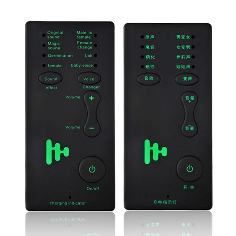 Mini Portable Voice Changer Handheld Microphone Voice Changing Device Sound Effects Machine For PS4/Phone/iPad/Computer