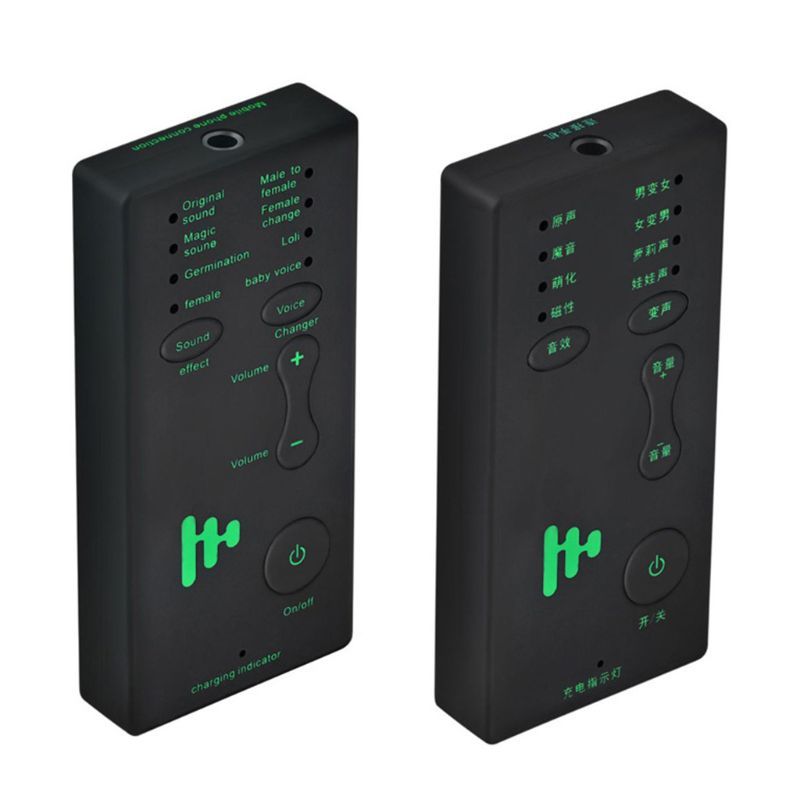 Mini Portable Voice Changer Handheld Microphone Voice Changing Device Sound Effects Machine For PS4/Phone/iPad/Computer