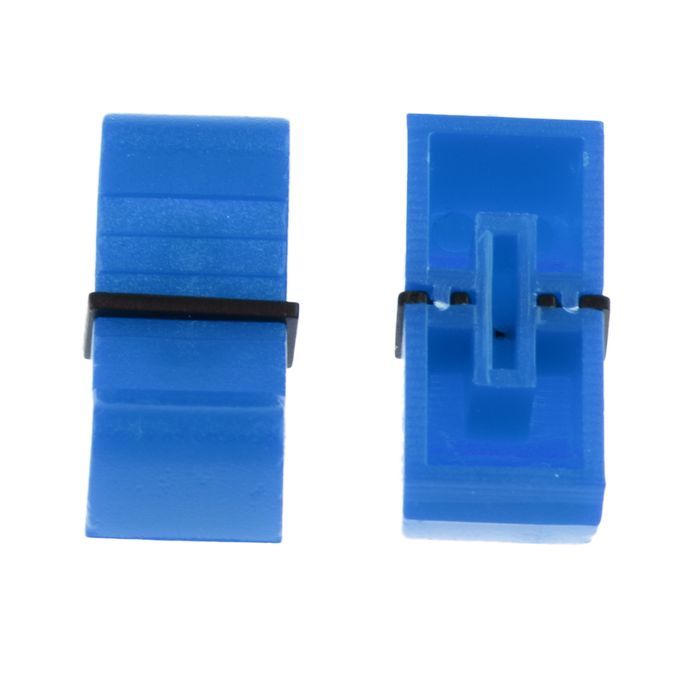 100 Pieces Touch Sensitive Slider Ribbed Mixer Fader Knob Caps Blue