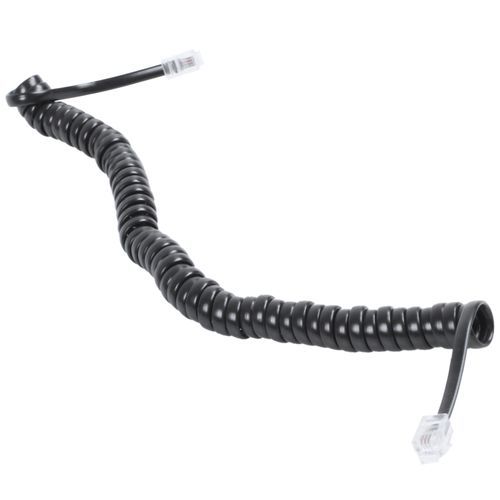 9.3" Black RJ9 Telephone Phone Modem Coil Line Cord
