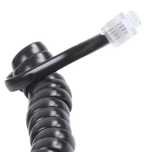 9.3" Black RJ9 Telephone Phone Modem Coil Line Cord