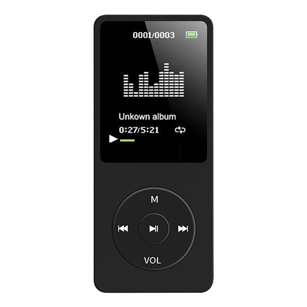 HIFI MP3 MP4 Music Speaker Player FM USB Rechargeble LED Screen Black