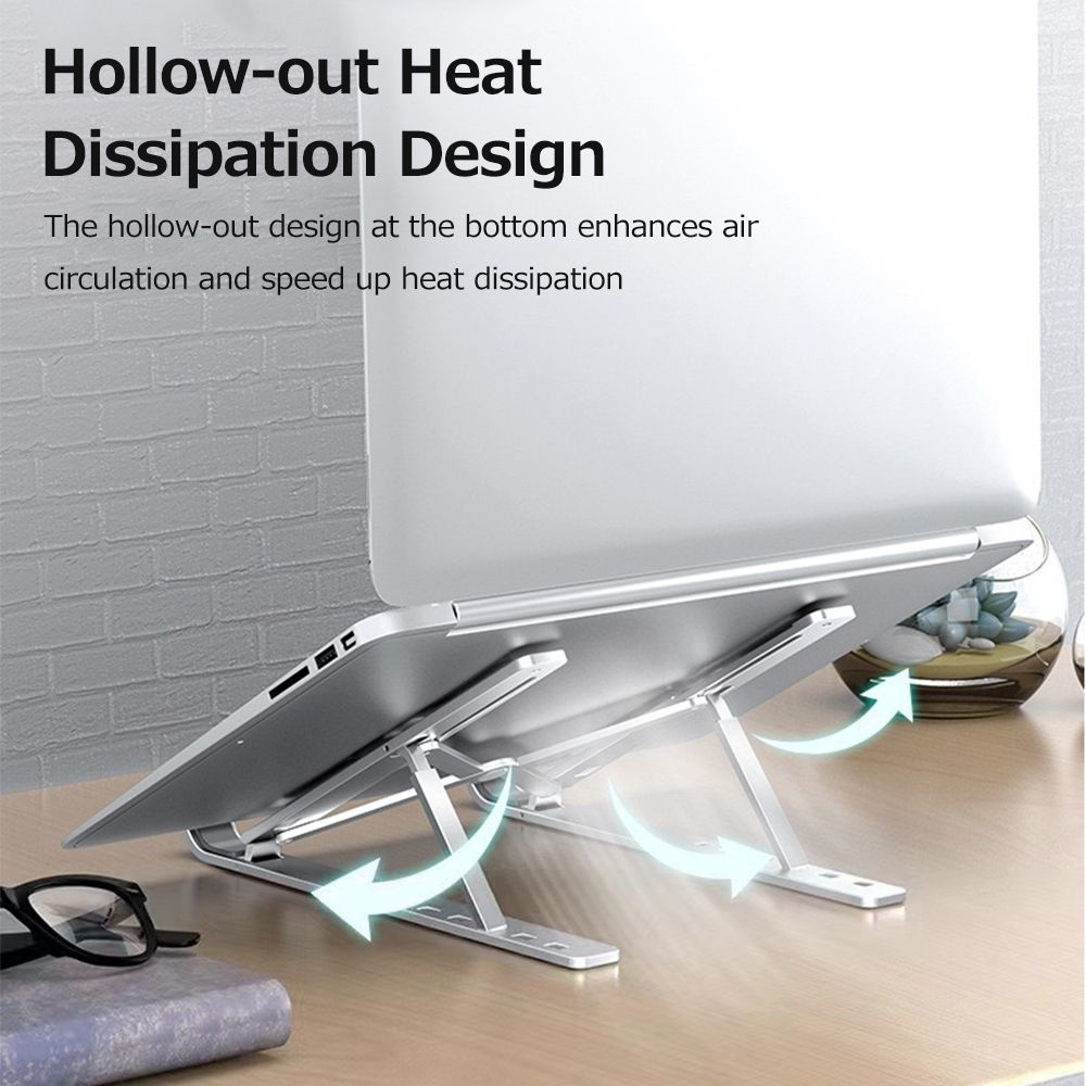 Aluminum Alloy Laptop Stand 6-level Adjustable Portable