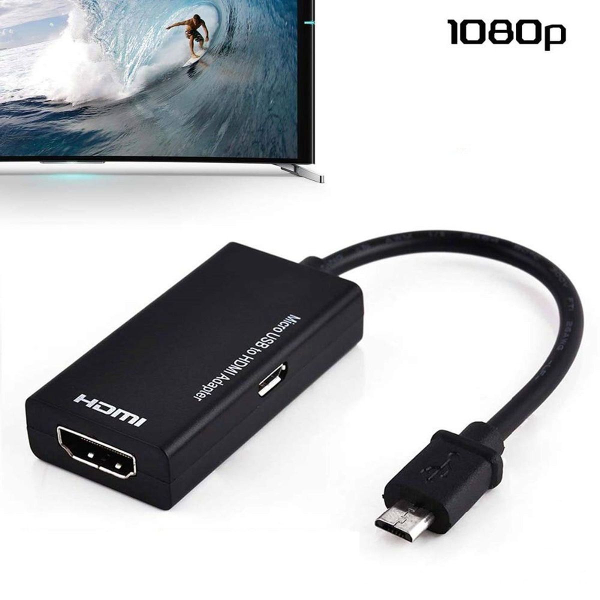 Micro-USB to HDMI Adapter 1080P HDMI Cable for Android Phone Tablet TV Support 192KHz Digital Audio