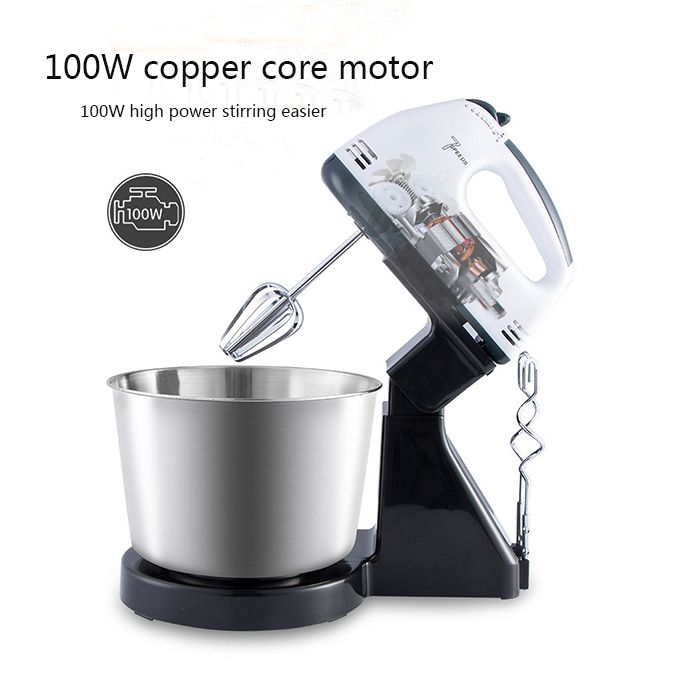 Electric Stand Cake Mixer Whisker Beater With 1.7L Bowl