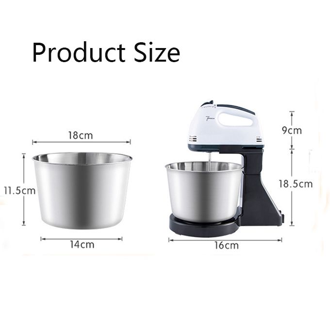 Electric Stand Cake Mixer Whisker Beater With 1.7L Bowl