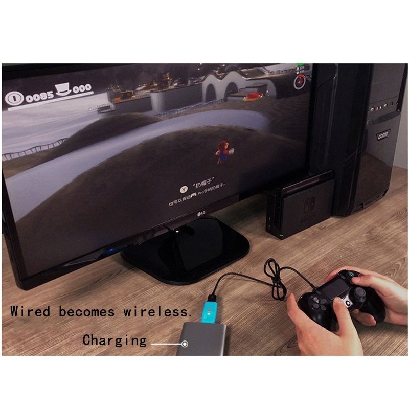 Wireless Bluetooth Controller Adapter Wireless Wired Usb Gamepad Joycon Converter For Nintend Switch Ps4 Ps3 Wiiu-Pro Controll