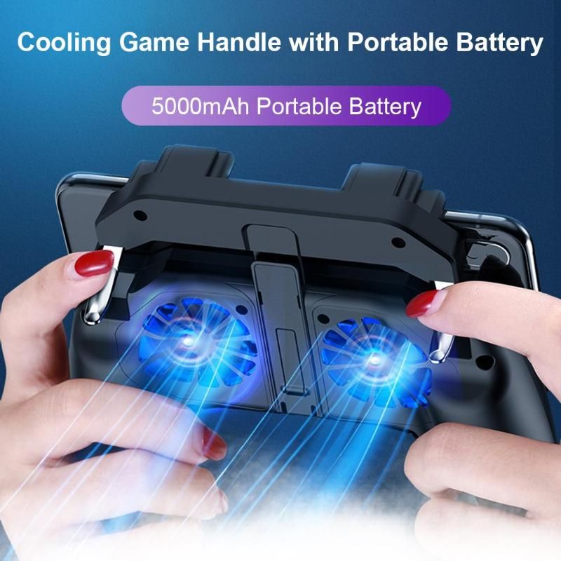 H10 4 In 1 Handle Gamepad Joystick ABS Heat Dissipation By Double Fans For PUBG Phone Game With Double Cooler Fans