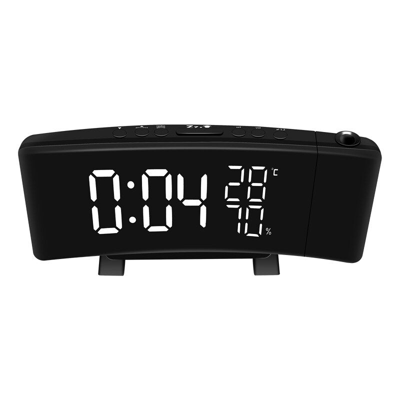 TS-5210 Hygrometer Digital Clock 3 Projection LED Switch Display Time Clock Temperature Humidity FM Radio