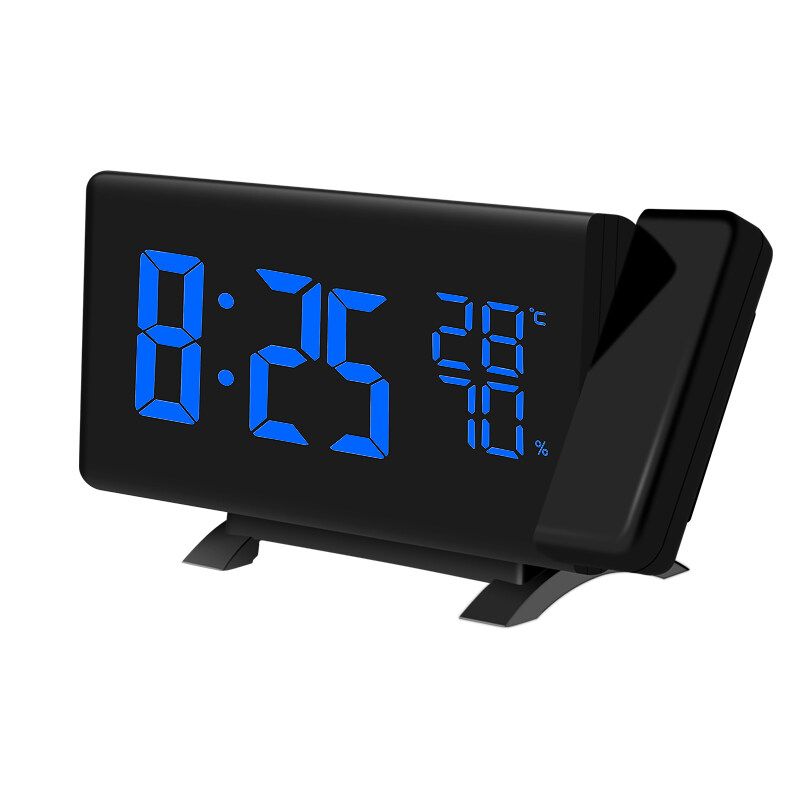 TS-5210 Hygrometer Digital Clock 3 Projection LED Switch Display Time Clock Temperature Humidity FM Radio