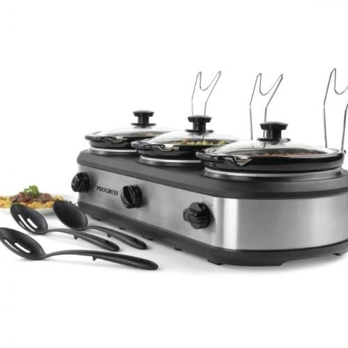 Triple Pot Slow Cooker - 405W