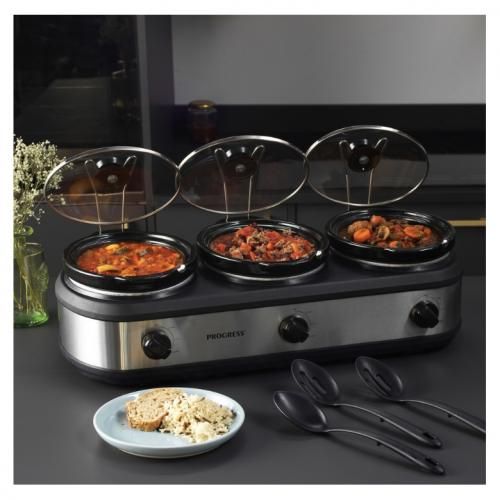 Triple Pot Slow Cooker - 405W