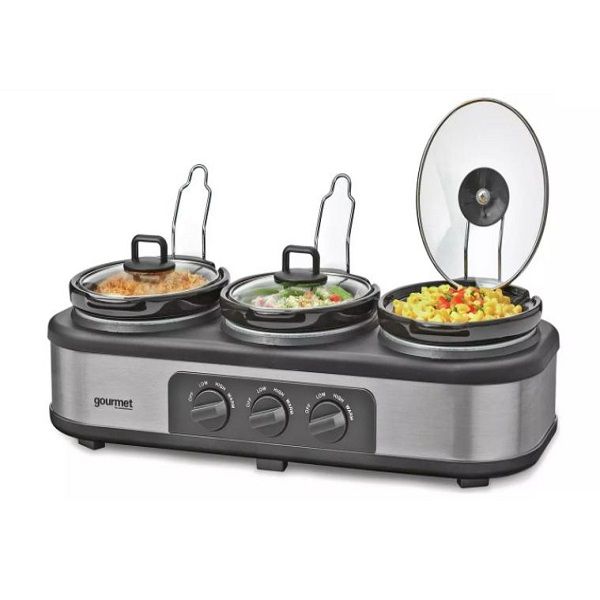 3.9L Triple Slow Cooker & Warming Station