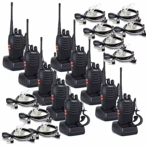 Security Alert 10pieces Baofeng BF-888s Walkie Talkie With Earpieces