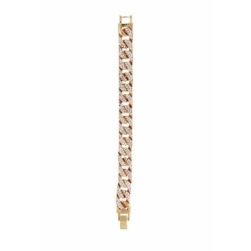 14 Bling-ed Out Round Watch With Bling-ed Out Cuban Bracelet