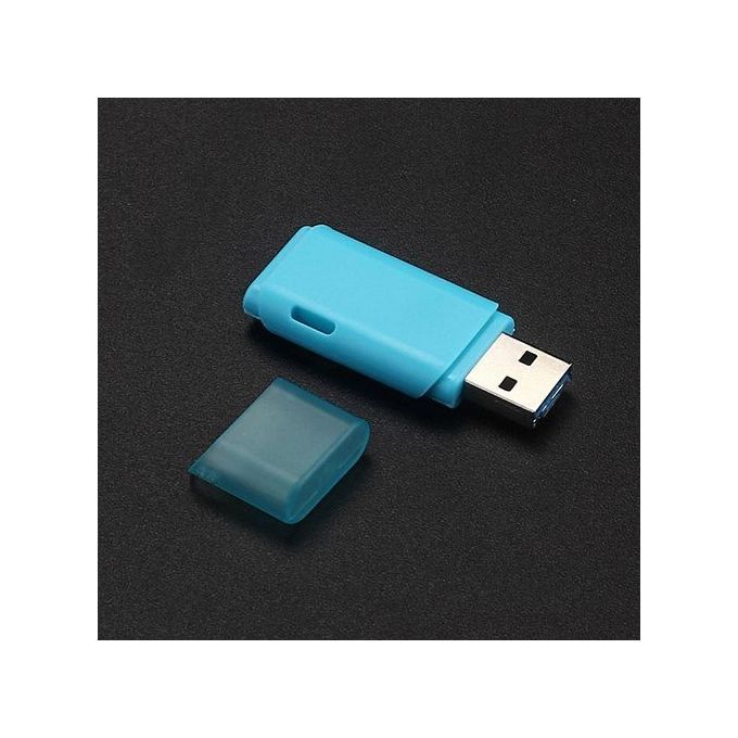 -2 IN 1 USB 2.0 OTG Metal Flash Memory Stick Storage Thumb U Disk 32GB LB-Light Blue