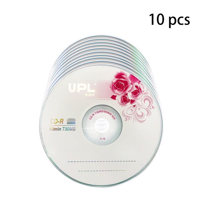 10PCS CD-R 700MB/80min Blank A 52X Multispeed Music CD Disk