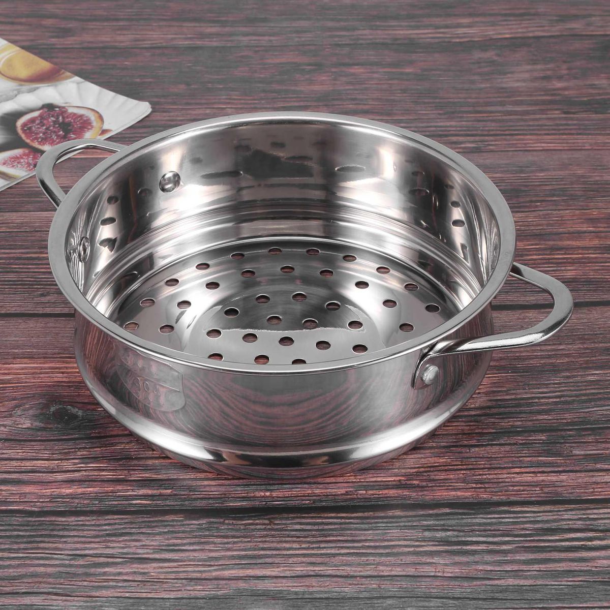 16cm Thickening Food Rack Stainless Steel Steamer with Double Ear for Soup Pot Milk Pot