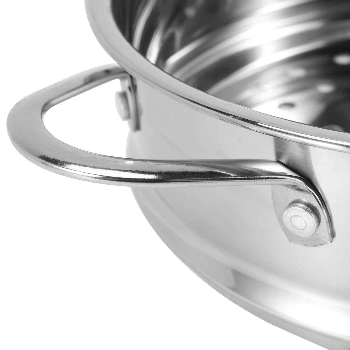 16cm Thickening Food Rack Stainless Steel Steamer with Double Ear for Soup Pot Milk Pot