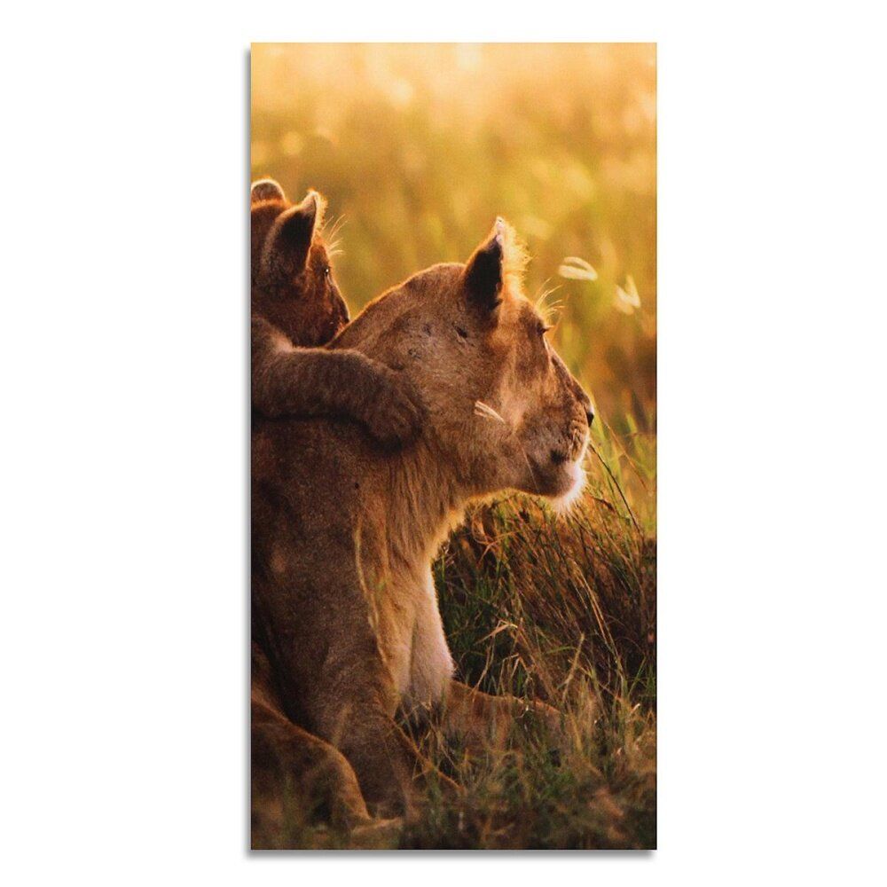 3pcs Canvas Prints Lion Combination Banner Unframed Home Wall Decor