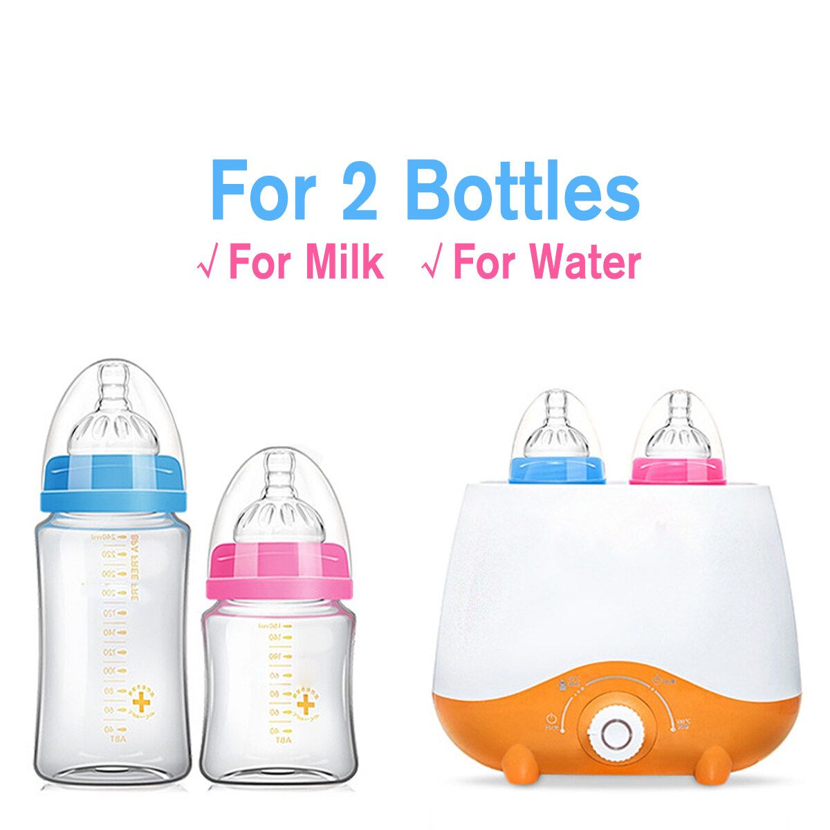 Electric Milk Heater Bottle Heating Sterilize Baby Food Warmers Food Feeding Pink