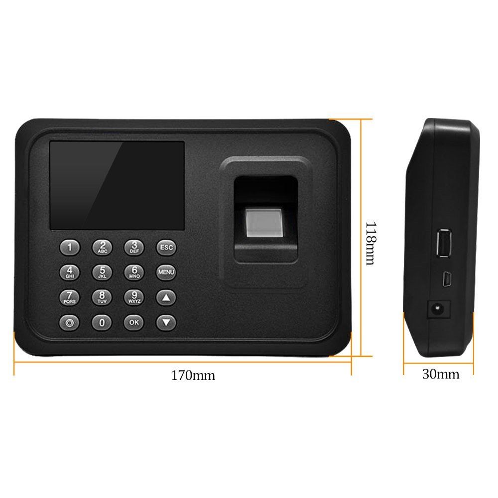 Fingerprint Password Attendance Machine Time Clock Recorder