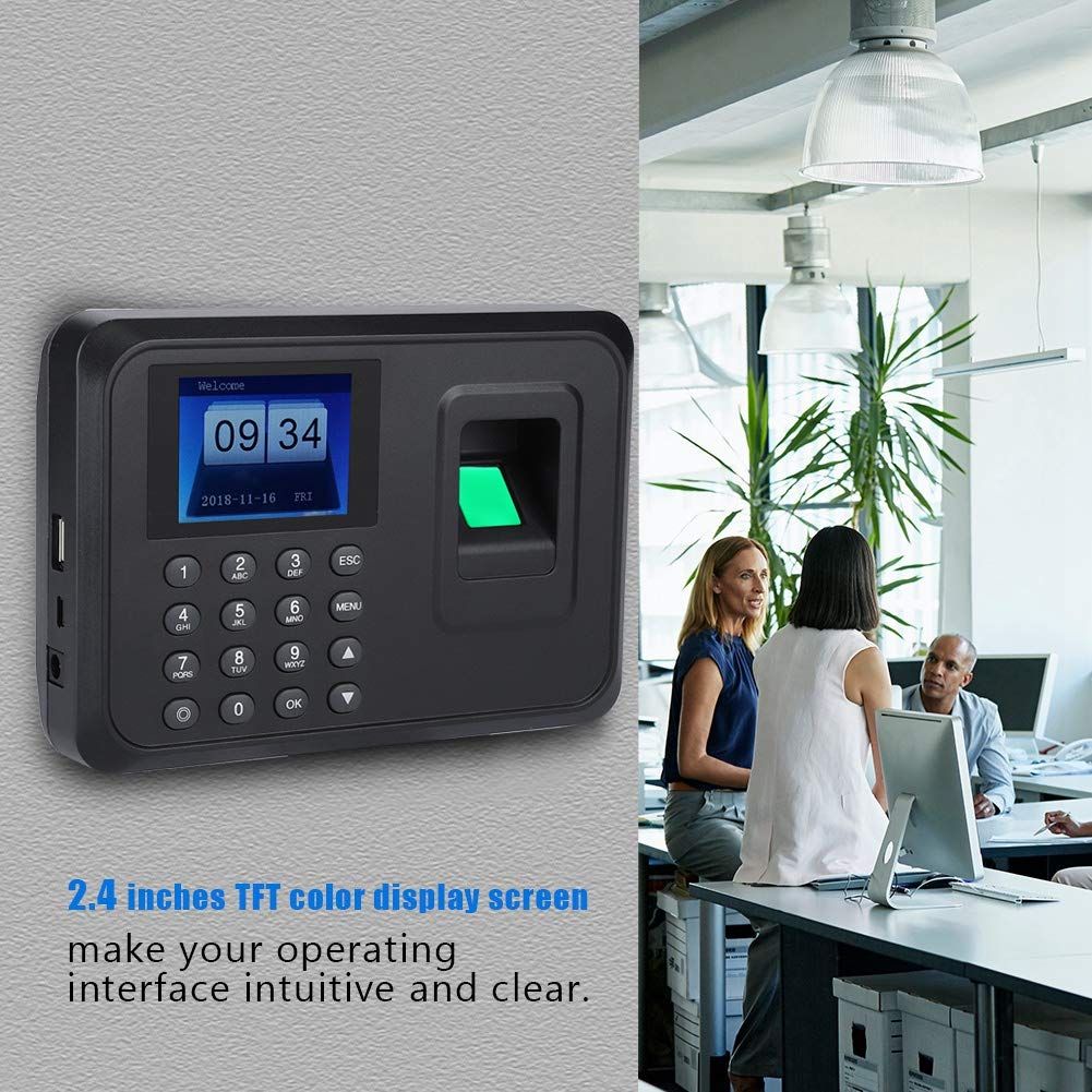 Fingerprint Password Attendance Machine Time Clock Recorder