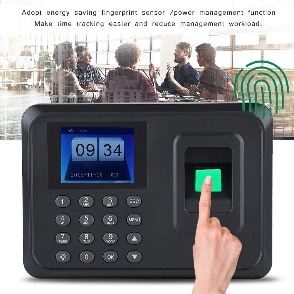 Fingerprint Password Attendance Machine Time Clock Recorder
