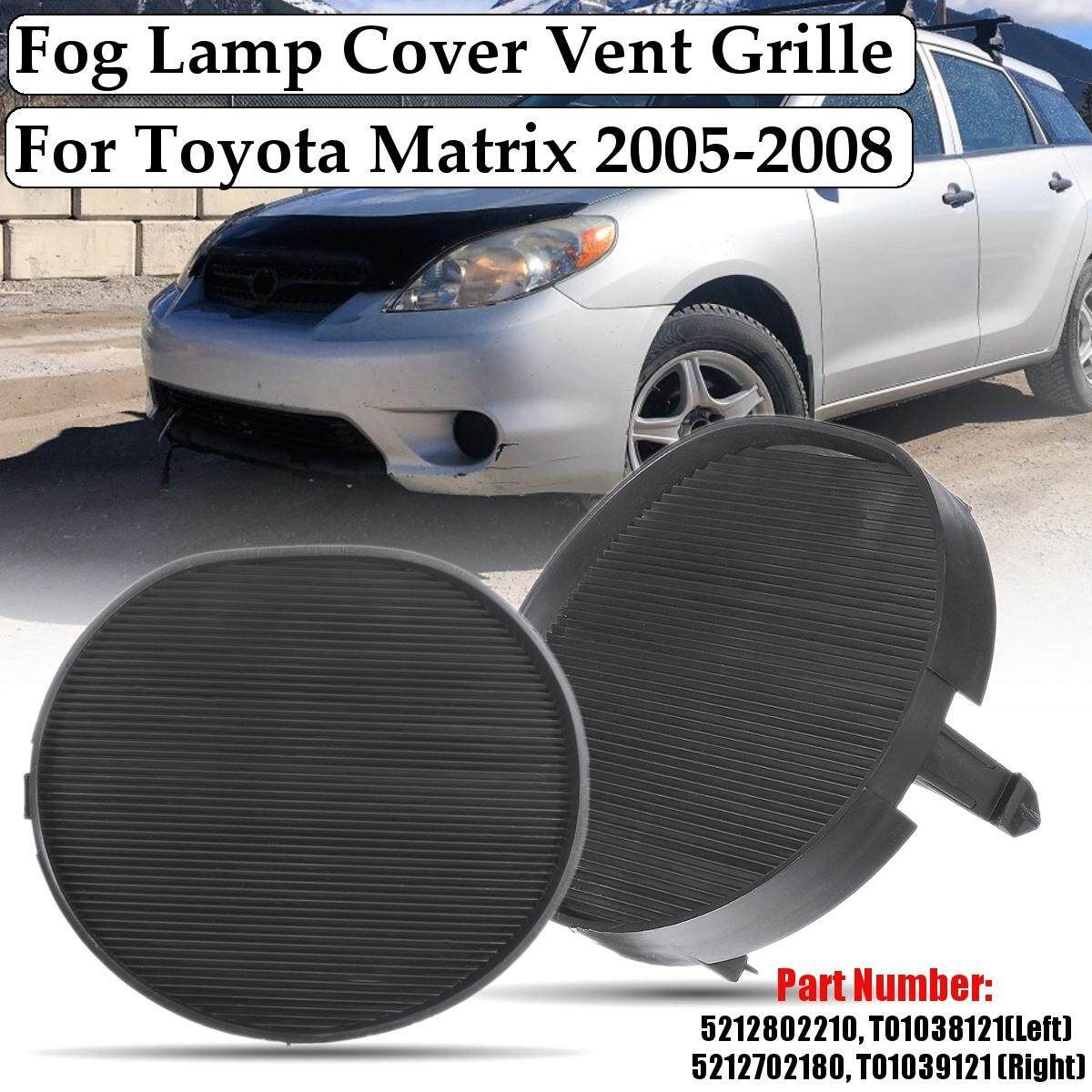 Pair Front Fog Lamp Cover Vent Grille For Toyota Matrix 2005-2008