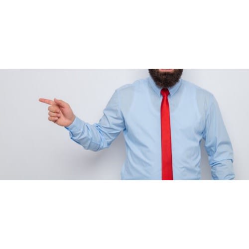 Men Formal Dress Shirt With Matching Tie - Sky Blue Shirt & Red Tie