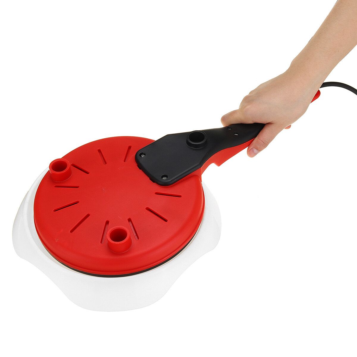 110V 600W 20cm Multifunction Electric Pancake Crepe Maker Black/Red Non-Stick Baking Pancake Pan Frying Griddle Appliances For Perfect Crepes Blintzes Pancakes Bacon Pizza Red