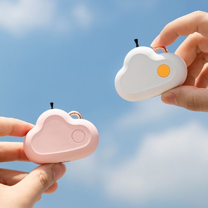 Portable Cute Cloud Shape Wearable Necklace Pendant-White