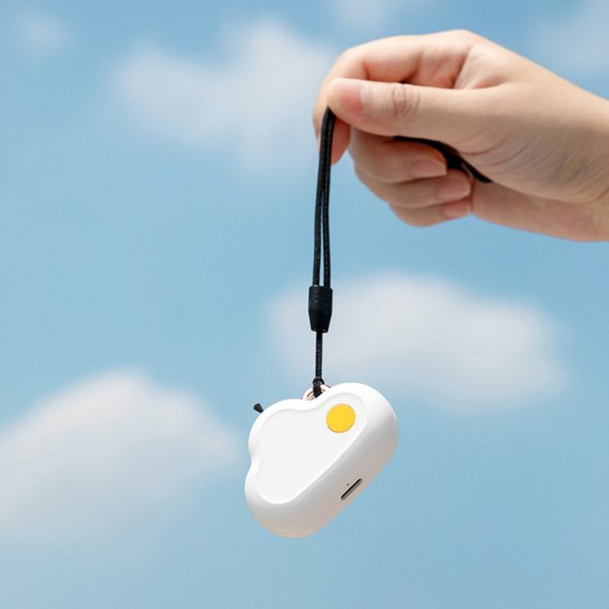 Portable Cute Cloud Shape Wearable Necklace Pendant-White