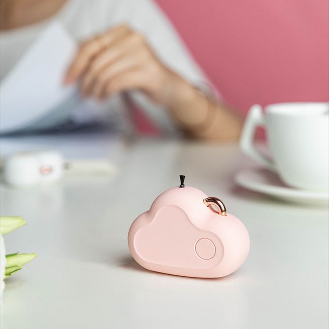 Portable Cute Cloud Shape Wearable Necklace Pendant-White