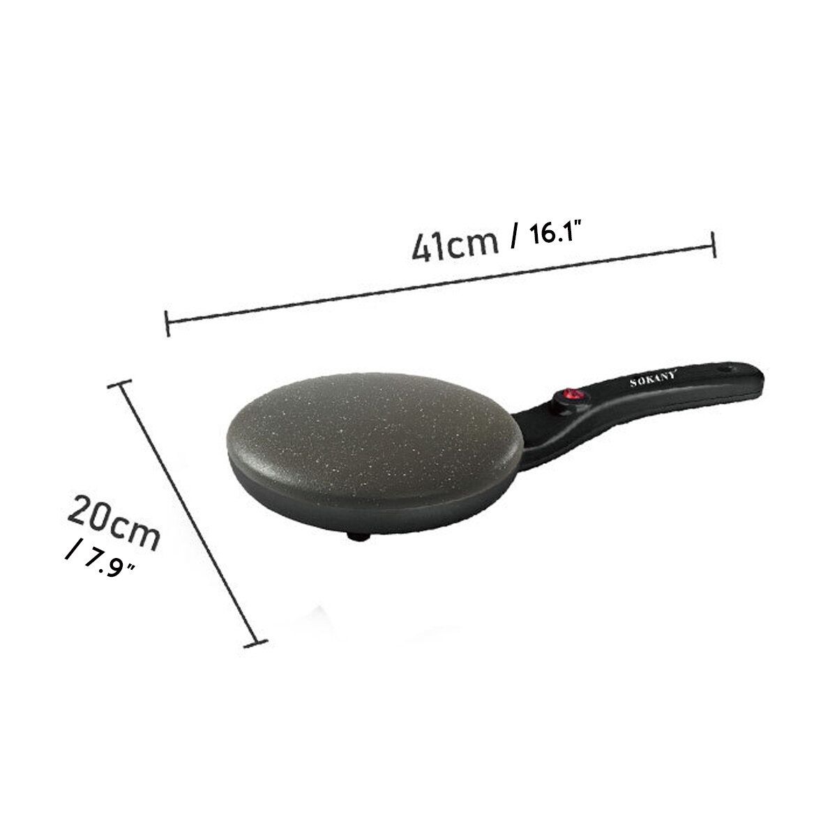 Sokany Electric Pancake Pan Maker Eggs Roll Ice Cone Roller Omelette Baking Crepe Dessert Maker Pan Pizza Non Stick Machine Black