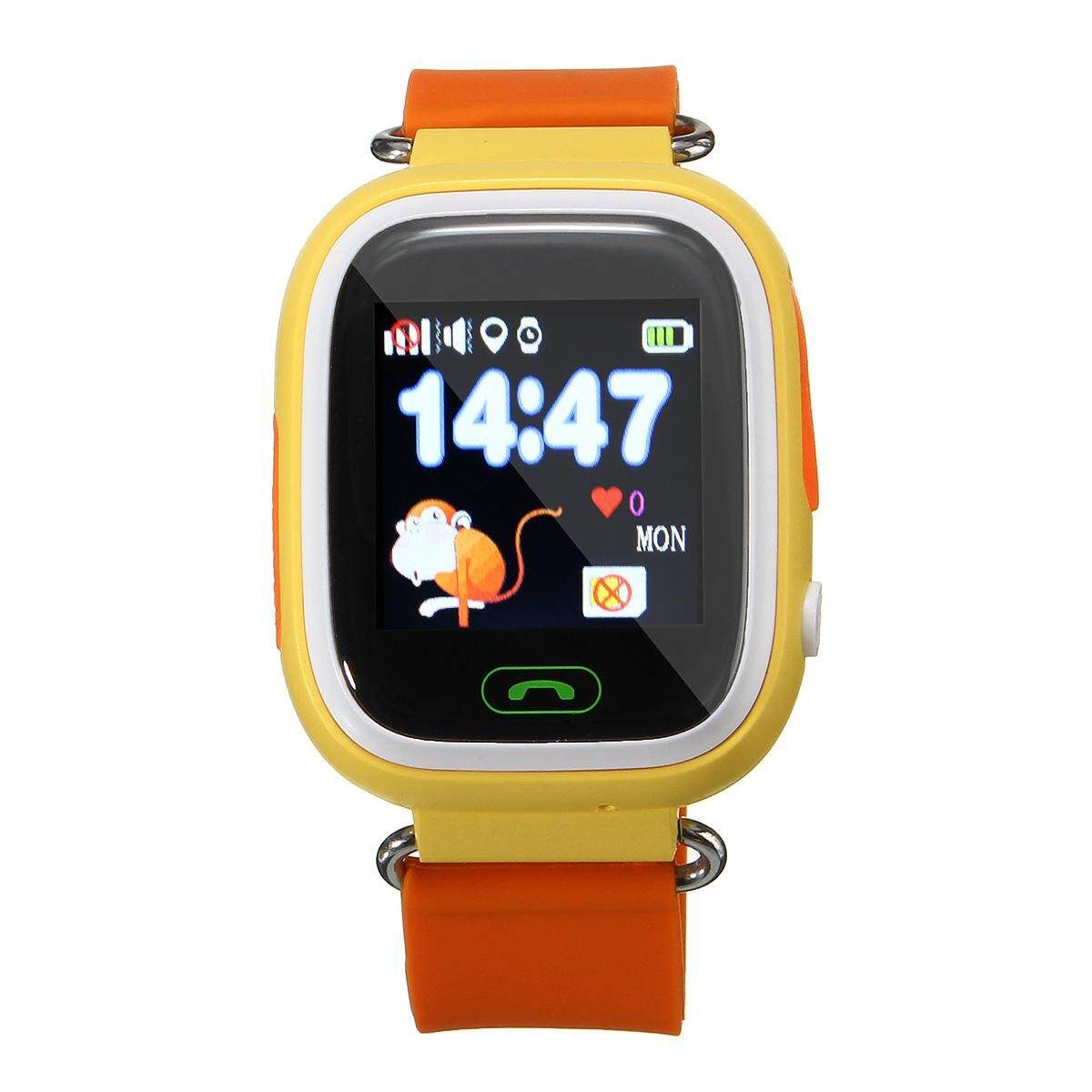 Kid Baby Wifi GPS GSM Smart Watch Wristwatch Call Finder Tracker Anti Lost SOS Yellow Yellow
