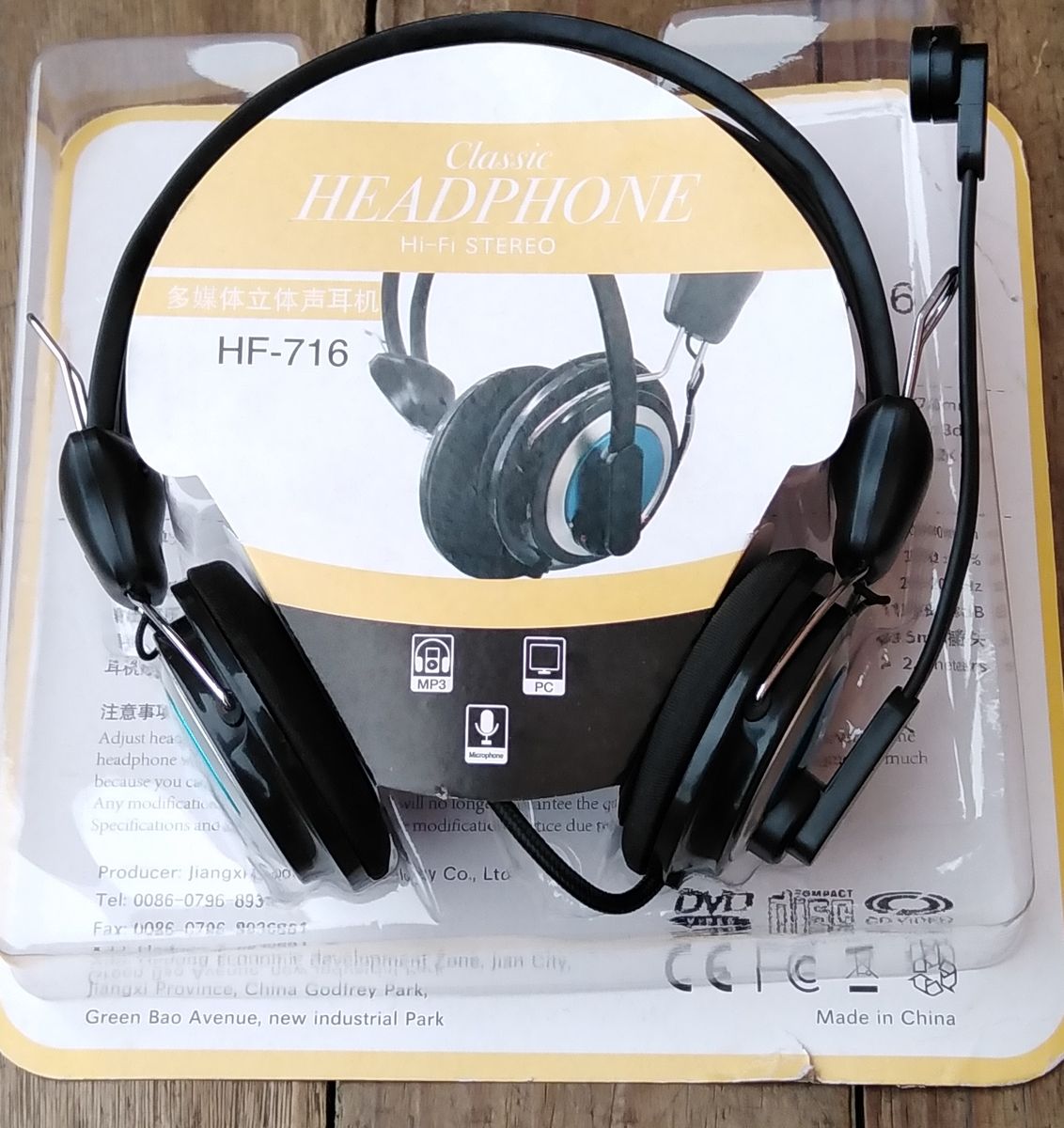 CLASSIC Stereo Headset With Microphone 3.5mm Wired Headphone