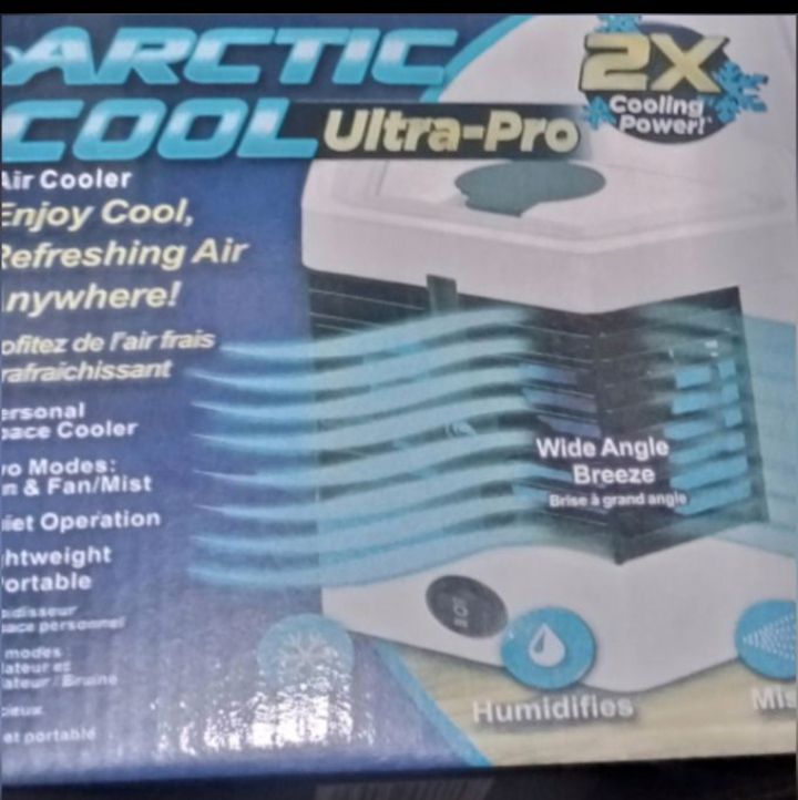 Portable Small Table Air Conditioner Air Conditioning Fan Touch Control 3 Speed #White